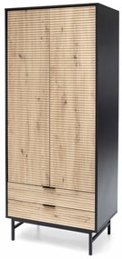 Dulap de haine 80 cm Melan (negru). 1049312