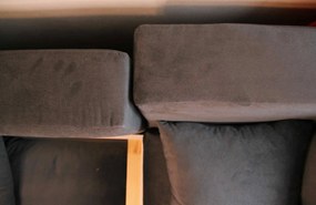 OFERTA Set canapea de colț gri închis HADSON colț dreapta calitate II