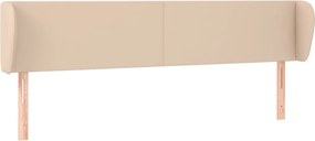 vidaXL Tăblie pat cu aripioare cappuccino 183x23x78/88 cm piele eco