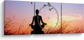 Tablou - Meditații (cu ceas) (90x30 cm)