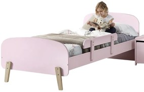 Set KIDDY în roz format dintr-un Pat copii (90x200) și o bară de siguranță.