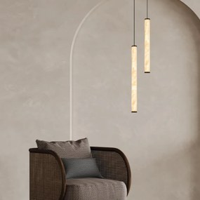 Lustra Suspendata LED, 15W, ALABASTER- BLACK, ZB-2540