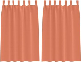 vidaXL Perdele Opaque cu Inel 2 pcs Terracota 175 x 140 cm Poliester