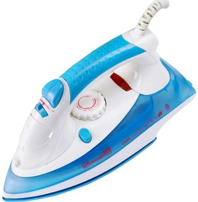 Fier de calcat Hausberg HB-7805, 2200 W, talpa ceramica, autocuratare, Bleu