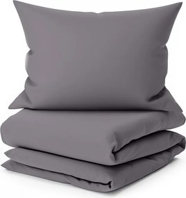 Lenjerie de pat din bumbac DENYX BLEND gri fermoar Dimensiune lenjerie de pat: 2 buc 70 x 90 cm | 200 x 220 cm
