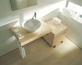 Lavoar baie pe blat, rotund Duravit Bacino 42x42 cm