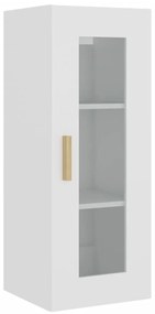 Dulap de perete suspendat, alb, 34,5x34x90 cm 1, Alb