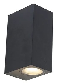 Aplică modernă neagră cu 2 lumini IP44 - Baleno