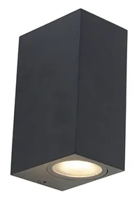 Set de 3 lămpi de perete inteligente negre cu 2 lumini IP44 - Baleno