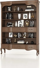 Bibliotecă lemn masiv Celisea, 160 × 53 × 220 cm - Ivoire