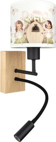 BRILAGI- Lampă LED flexibilă BOBO WOOD 1xE27/25W/230V + LED/3W stejar/negru/alb/roz/zâne