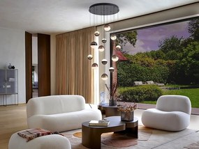 Lustra cu 13 pendule LED design modern Orbes