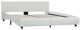 285461 vidaXL Cadru de pat, alb, 180 x 200 cm, piele ecologică