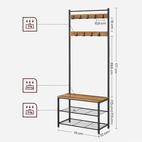 Panou de perete pentru hol 70x32.5x175 cm
