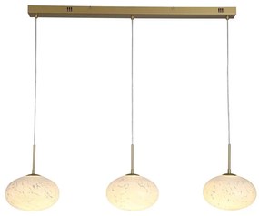 Lustra LED suspendata metal auriu sticla decorativa Confetti