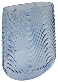 Vază decorativă sticlă albastru 21x17x13 cm