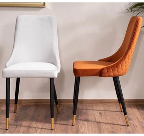Scaun de bucaterie Piano Velvet, gri deschis/negru