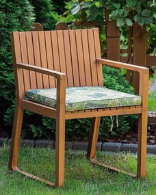 Scaun de grădină SASAN (maro deschis) (Pernă verde). 1022858