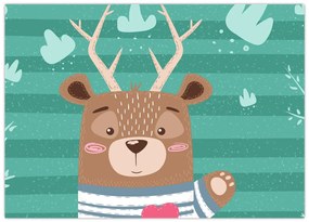 Tablou pe sticlă - Cerbul mic (70x50 cm)