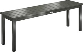 Outsunny Bancă de grădină cu 2 locuri, 130x34x43 cm, gri | Aosom Romania