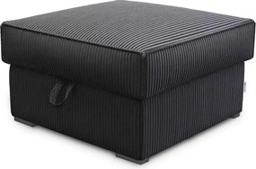 Taburet SMART COSARO XL cu spatiu de depozitare 71x71 cm, negru
