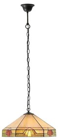 Candelabru cu lanț Tiffany NEVADA, 1xE27/60W/230V, Ø 35 cm — Endon 64285