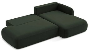 Colțar verde închis extensibil (cu colț pe partea dreaptă/cu șezlong) Hale – Makamii