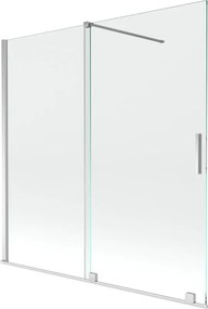 Mexen Velar paravan cadă 2-canate culisant 160 x 150 cm, transparent, crom - 896-160-000-01-01