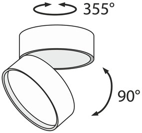 Spot LED directionabil Onda negru MY-C024CL-L18B