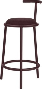 Scaun de bar burgundy din metal (înălțime șezut 68 cm) Hogo – noo.ma
