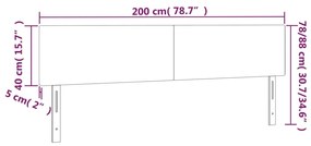 Tablii de pat, 2 buc, crem, 100x5x78 88 cm, piele ecologica 2, Crem, 200 x 5 x 78 88 cm
