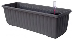 Ghiveci cu sistem auto-udare gri antracit, lungime 100 cm Siesta - Plastia
