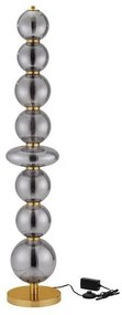 Lampadar LED modern, Metal, Auriu, Sticla, Fumurie, NAVI