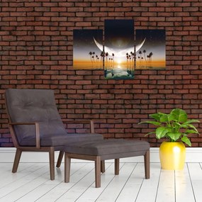 Tablou- Luna deasupra palmierilor (90x60 cm)