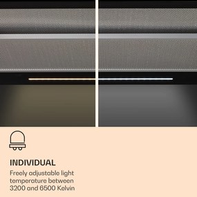 Klarstein Mariana Neo 60, hotă plată, 60cm, 640 m³ / h, evacuare externă, LED