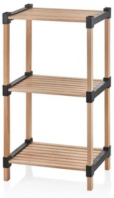 Etajera cu 3 rafturi 40x30x72 cm Lemn/Plastic Natur