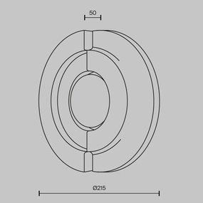 Aplica de perete LED din travertin natural Daylight