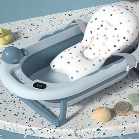 Cada de baie pliabilă pentru copii VAIANA PREMIUM cu pernă - mai multe culori Bej