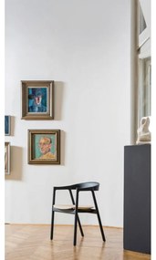 Scaun de dining maro din lemn de stejar Muna – Gazzda