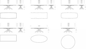 Masa eleganta design LUX STYLE 300x120cm