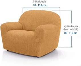 Nueva Textura Huse super elastice RUBINIA aurii fotoliu (l. 70 - 110 cm)