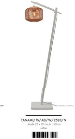 Lampadar eco din bambus cu ratan Tanami S white/2520, nat