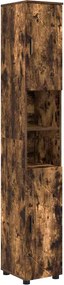 vidaXL Dulap de Baie cu depozitare Stejar fumuriu 30 x 35 x 192 cm