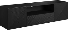 Comodă TV suspendată Asha 167 cm - negru mat