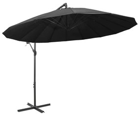Umbrela de soare suspendata, antracit, 3 m, stalp de aluminiu Antracit