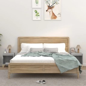 821871 vidaXL Noptiere, 2 buc., gri sonoma, 40x35x50 cm