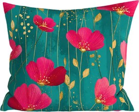 Husa din bumbac pentru perna VIVIDELLE POLY 45x45 cm, verde