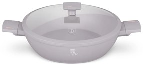 Cratiță cu capac 30 cm, 4.5L – Berlinger Haus Taupe Collection BH 8099, strat antiaderent titan, gri, pentru gătit zilnic