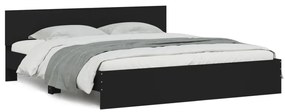 3207470 vidaXL Cadru de pat cu tăblie, negru, 160x200 cm