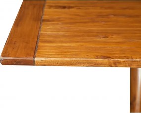 Masa pliabila, L90(180) 90 H80 cm,culoare nuc antichizat, Lemn masiv